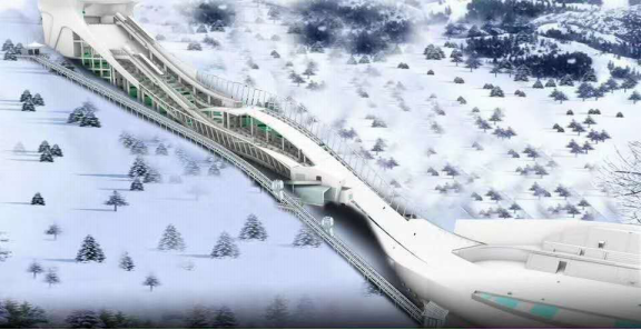 挑戰(zhàn)極限！北京冬奧會跳臺滑雪中心我國首臺變角度斜行電梯通過驗收！
