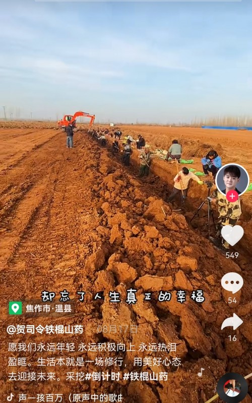 94年白領(lǐng)抖音電商賣(mài)山藥日銷(xiāo)萬(wàn)斤，他想和鄉(xiāng)親們走向共同富裕
