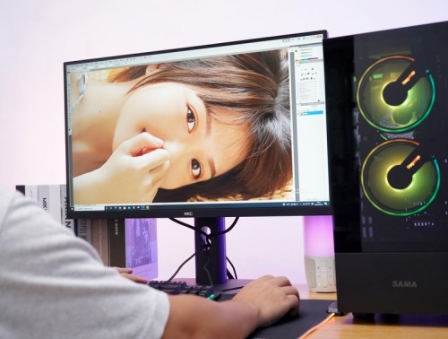 可以豎屏的HKC T2751Q顯示器，專業(yè)制圖修圖神器！