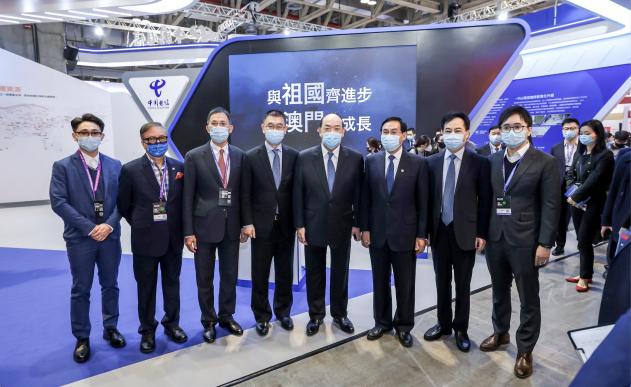 中國(guó)電信攜極視角亮相BEYOND，澳門特區(qū)行政長(zhǎng)官蒞臨視察