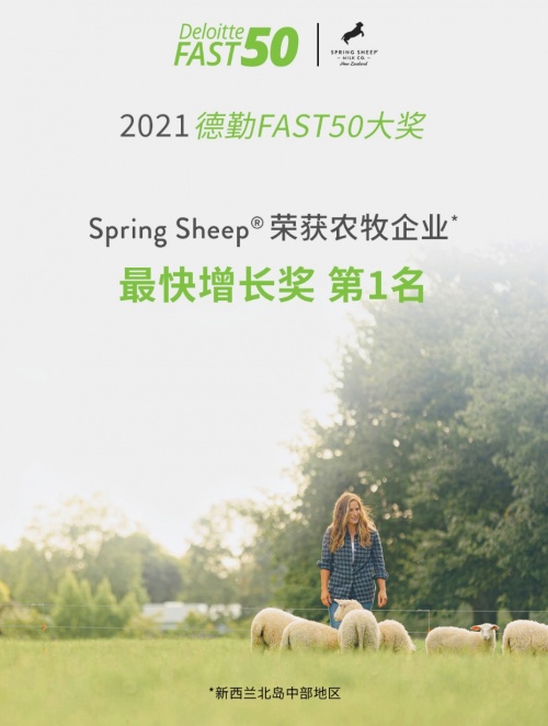 Spring Sheep?春綿?榮獲農(nóng)牧企業(yè)最快增長Top1，高端綿羊奶引領(lǐng)世界乳品新未來！