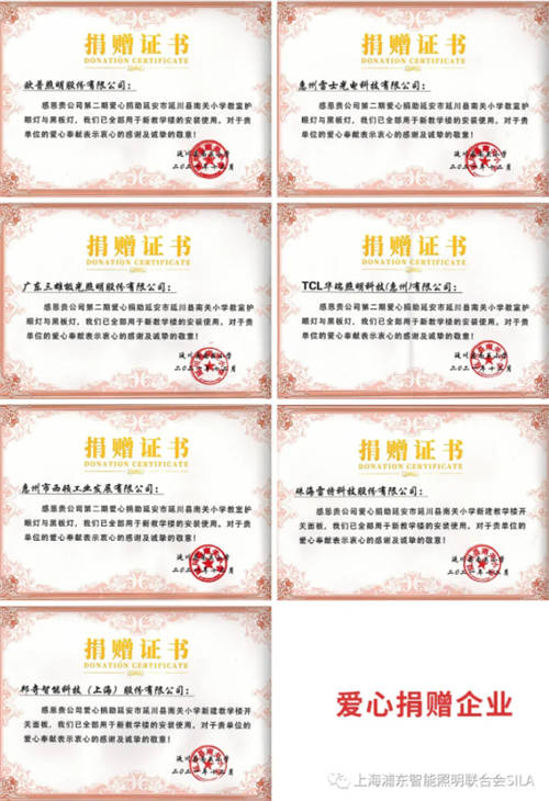 上海浦東智能照明聯(lián)合會“愛眼護眼，關(guān)愛孩子健康，光明公益助學行動”第二期愛心捐贈