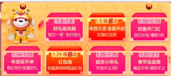 2022京東淘寶天貓年貨節(jié)活動是什么時(shí)候？9999元超級紅包、滿減攻略
