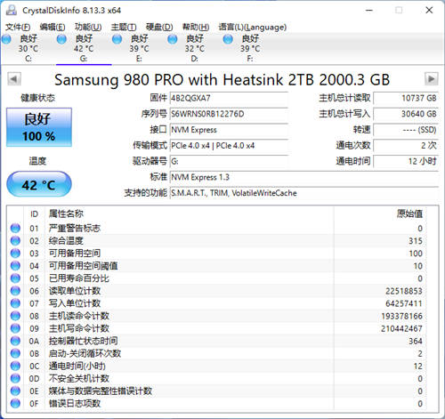 性能再提升：三星980PRO 2TB散熱片版評(píng)測(cè)