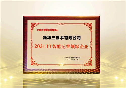 引領運維高效革新之路，新華三榮獲ITS 2021年度IT智能運維領軍企業(yè)獎