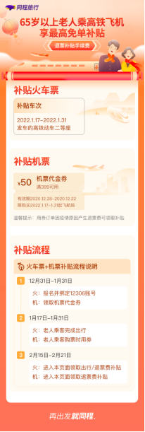 幫助老人實(shí)現(xiàn)“反向春運(yùn)”，同程旅行推出“孝心乘”