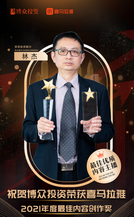 博眾投資榮膺喜馬拉雅頒獎(jiǎng)，劉冰、陳宗寶、林杰獲優(yōu)質(zhì)內(nèi)容主播