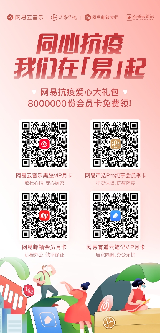 用行動(dòng)助力抗疫，網(wǎng)易云音樂大方送出500萬份會(huì)員禮