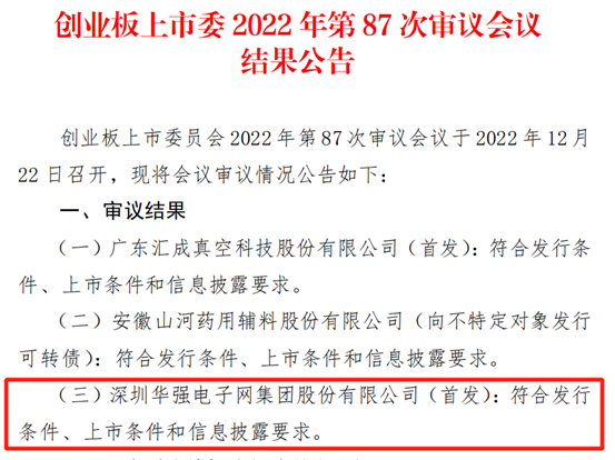 華強(qiáng)電子網(wǎng)集團(tuán)首次公開發(fā)行股票并在創(chuàng)業(yè)板上市成功過會(huì).png
