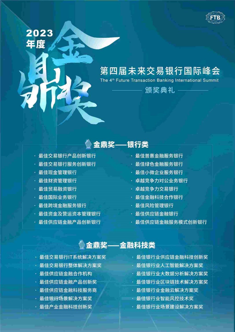 交易銀行數(shù)字化轉(zhuǎn)型年度盛會——第四屆未來交易銀行國際峰會倒計時兩周開幕！金鼎獎.jpg