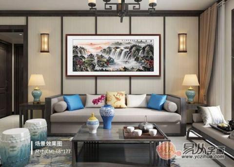 客廳沙發(fā)墻掛什么畫？宋唐手繪國畫裝飾旺財好運來！