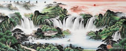 客廳沙發(fā)墻掛什么畫？宋唐手繪國畫裝飾旺財好運來！