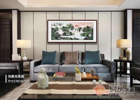 客廳沙發(fā)墻掛什么畫？宋唐手繪國畫裝飾旺財好運來！