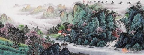 客廳沙發(fā)墻掛什么畫？宋唐手繪國畫裝飾旺財好運來！