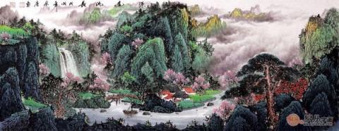 辦公室掛什么畫風(fēng)水好？畫家宋唐山水畫裝飾美景財(cái)運(yùn)旺！