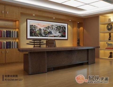 辦公室掛什么山水畫好？宋唐手繪國畫打造風(fēng)水順暢財(cái)運(yùn)旺！