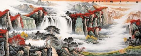 辦公室掛什么山水畫好？宋唐手繪國畫打造風(fēng)水順暢財(cái)運(yùn)旺！