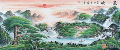 辦公室掛什么山水畫好？宋唐手繪國畫打造風(fēng)水順暢財(cái)運(yùn)旺！