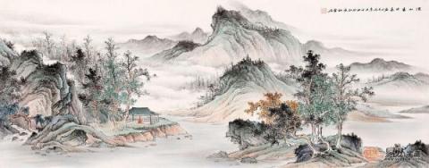 春節(jié)送禮送什么字畫好？李佩錦精品山水字畫雅致是首選！