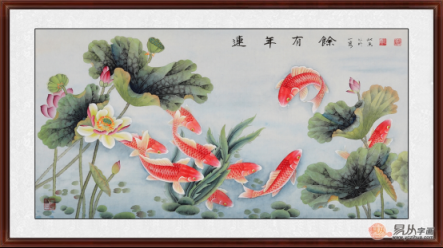 客廳掛什么畫好 旺財九魚圖是生意人的首選風水畫