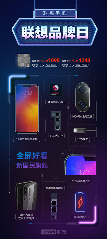 “機(jī)渴難耐”卻不知選哪個品牌？超品日聯(lián)想Z5s首降100熱銷中
