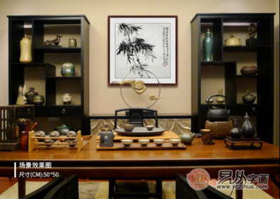 文雅的書房裝飾掛畫，精品水墨寫意花鳥畫作品