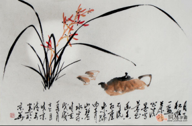 文雅的書房裝飾掛畫，精品水墨寫意花鳥畫作品