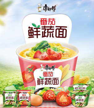蘇寧超市上線康師傅鮮蔬系列新品，好吃到哭！