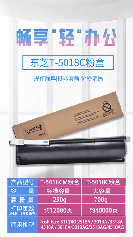 首發(fā)！大手印科技發(fā)布兼容東芝新品彩色復(fù)印機(jī)粉盒T-FC415以T-5018