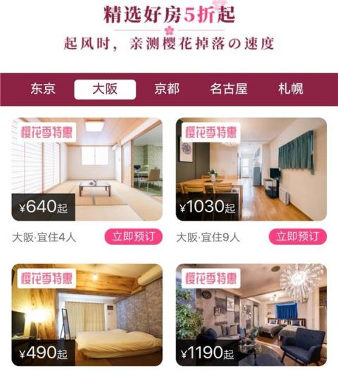 又到賞櫻季！芝麻信用攜手小豬?日本民宿5折起?還可以免押金！
