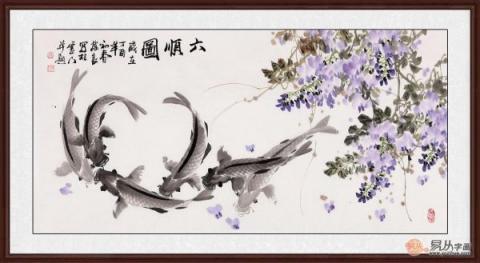 五款經(jīng)典的客廳掛畫，吉祥花鳥畫裝飾韻味十足