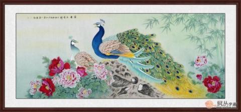 五款經(jīng)典的客廳掛畫，吉祥花鳥畫裝飾韻味十足