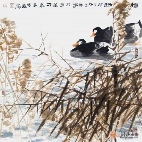 賞中美協(xié)畫家忠義的花鳥畫，野趣十足！