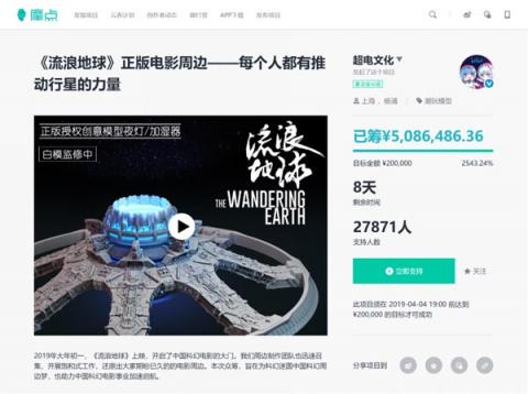 匯集文創(chuàng)領域新奇好物，摩點付費用戶已破百萬
