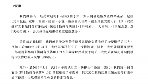 用IP來當(dāng)港股敲門磚 中手游招股書披露“仙劍”IP新動(dòng)態(tài)