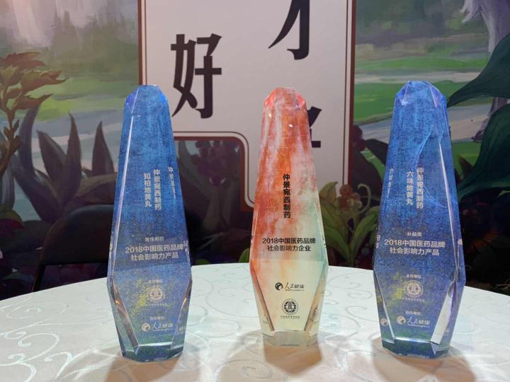 仲景牌六味地黃丸獲2018中國醫(yī)藥品牌社會影響力產品殊榮
