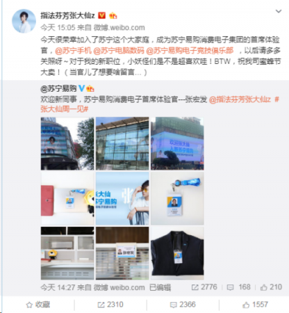 王者榮耀張大仙入職蘇寧，成為消費電子首席體驗官