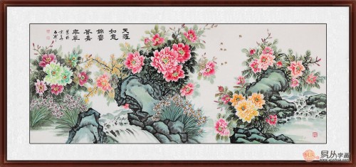 國畫牡丹圖適合掛在哪些場合，易從帶你一探究竟