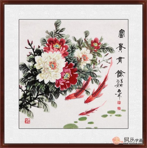 國畫牡丹圖適合掛在哪些場合，易從帶你一探究竟