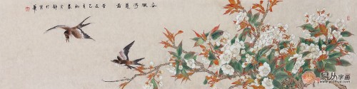 客廳裝修設(shè)計(jì)離不開一幅字畫，國(guó)畫花鳥畫打造溫馨和諧氛圍
