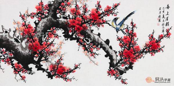 家居背景墻掛畫有啥講究？想要風(fēng)水運(yùn)勢好就掛吉祥花鳥畫