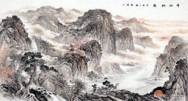 當(dāng)代名家趙洪霞先生筆下的中國(guó)山水畫作品鑒賞