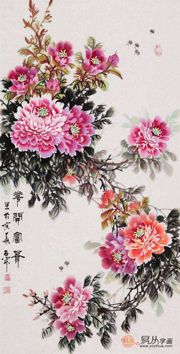適合玄關(guān)的裝飾畫，這5款吉祥花鳥畫，顏值風(fēng)水兩相宜
