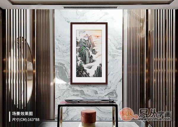 進(jìn)門玄關(guān)掛什么畫好？名家手繪山水畫裝飾、風(fēng)水都有了