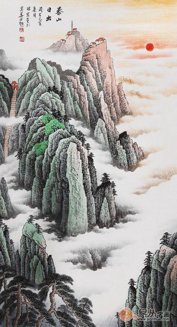 進(jìn)門玄關(guān)掛什么畫好？名家手繪山水畫裝飾、風(fēng)水都有了