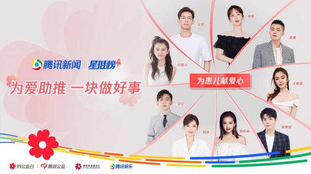 追星也能做公益！騰訊新聞星推榜，攜9位明星與粉絲一起解鎖450萬(wàn)捐款
