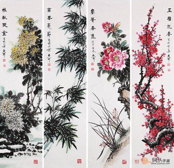 客廳沙發(fā)墻裝飾畫(huà)掛什么好，畫(huà)美寓意更美的花鳥(niǎo)畫(huà)分享
