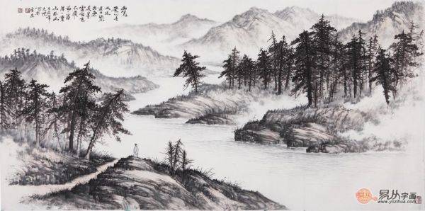 有時(shí)，一人獨(dú)坐也非寂寞，靜坐品賞吳大愷寫(xiě)意山水