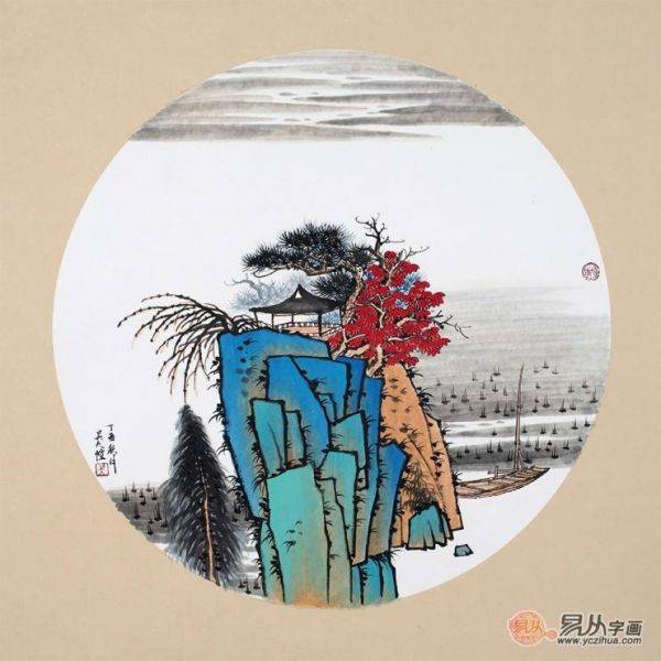 有時(shí)，一人獨(dú)坐也非寂寞，靜坐品賞吳大愷寫(xiě)意山水
