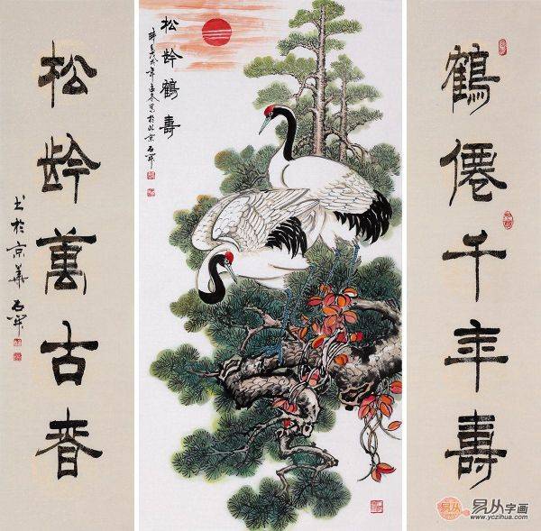 長輩生日送什么禮物好，松鶴延年國畫松鶴圖是首選